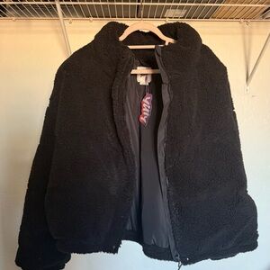 YITTY Black Sherpa Puffer Jacket